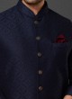 Silk Thread Work Nehru Jacket Suit